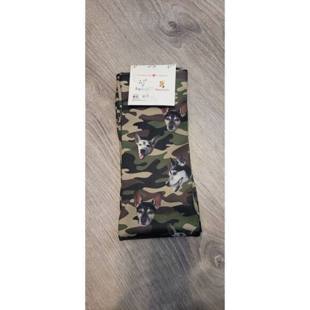 Pup Socks Face Socks Camo‎ Dog Faces